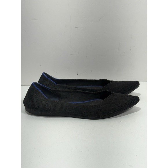 Rothy’s Shoes - Rothys Womens The Point Flat Size 8 Black Knit Slip On Ballet Shoe Washable